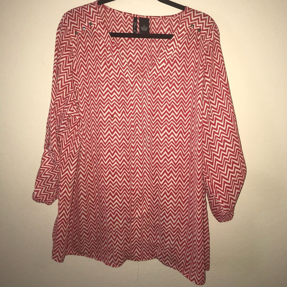 J-6 Chevron print blouse